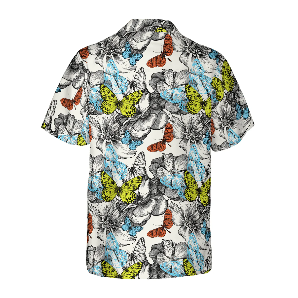 Butterfly Hawaiian Shirt, Flying Butterflies Aloha Shirt For Men - Perfect Gift For Husband, Boyfriend, Friend, Family - Image 3