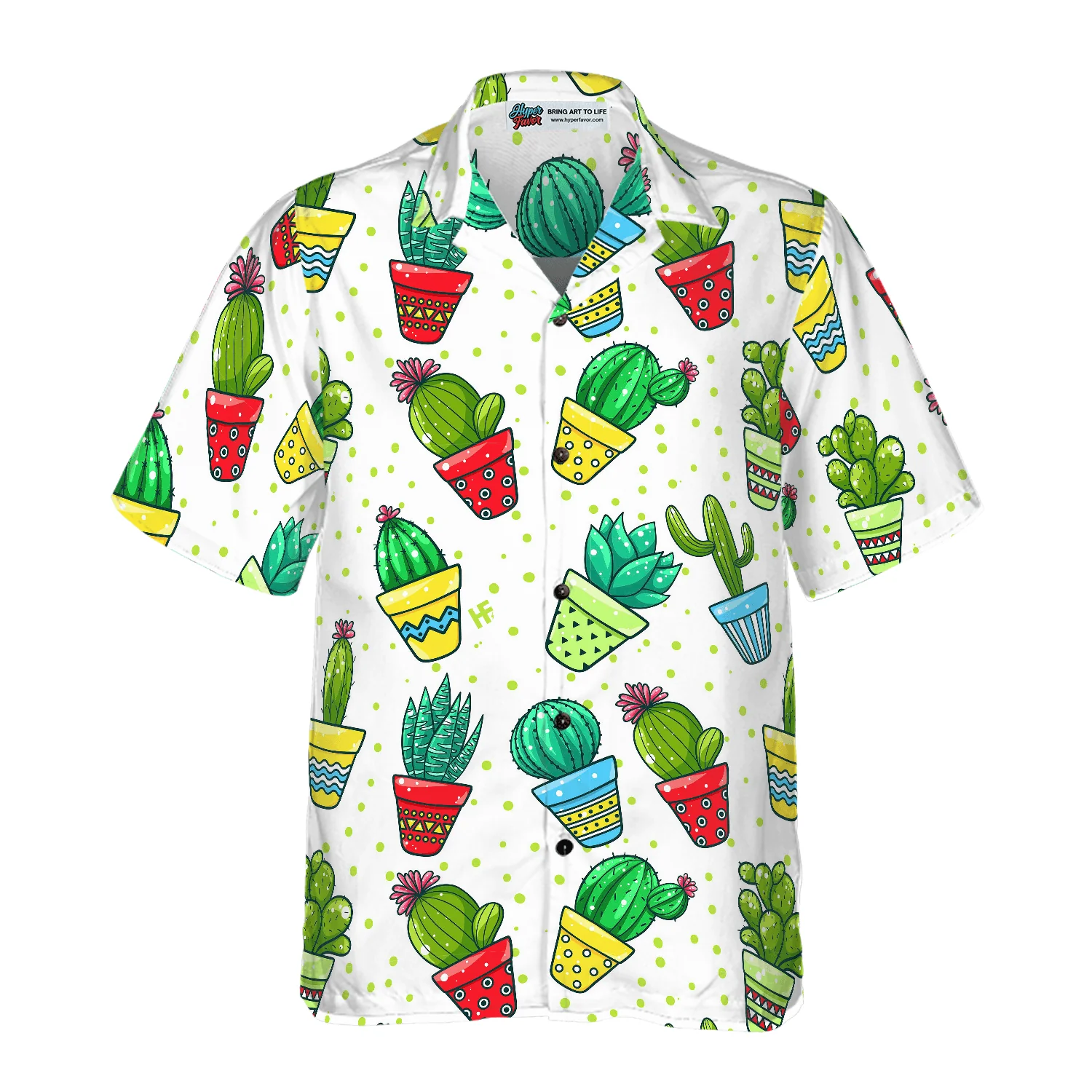 Cactus Seamless Pattern Hawaiian Shirt For Summer, Colorful Shirt For Men Women, Perfect Gift For Friend, Team, Family - Image 3