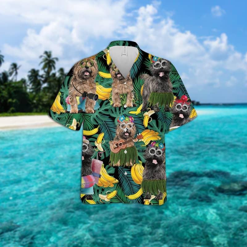 Cairn Terrier Hawaiian Shirt, Tropical Summer Leaves Hawaiian Shirt For Men - Perfect Gift For Cairn Terrier Lovers, Husband, Boyfriend, Friend, Family - Image 2