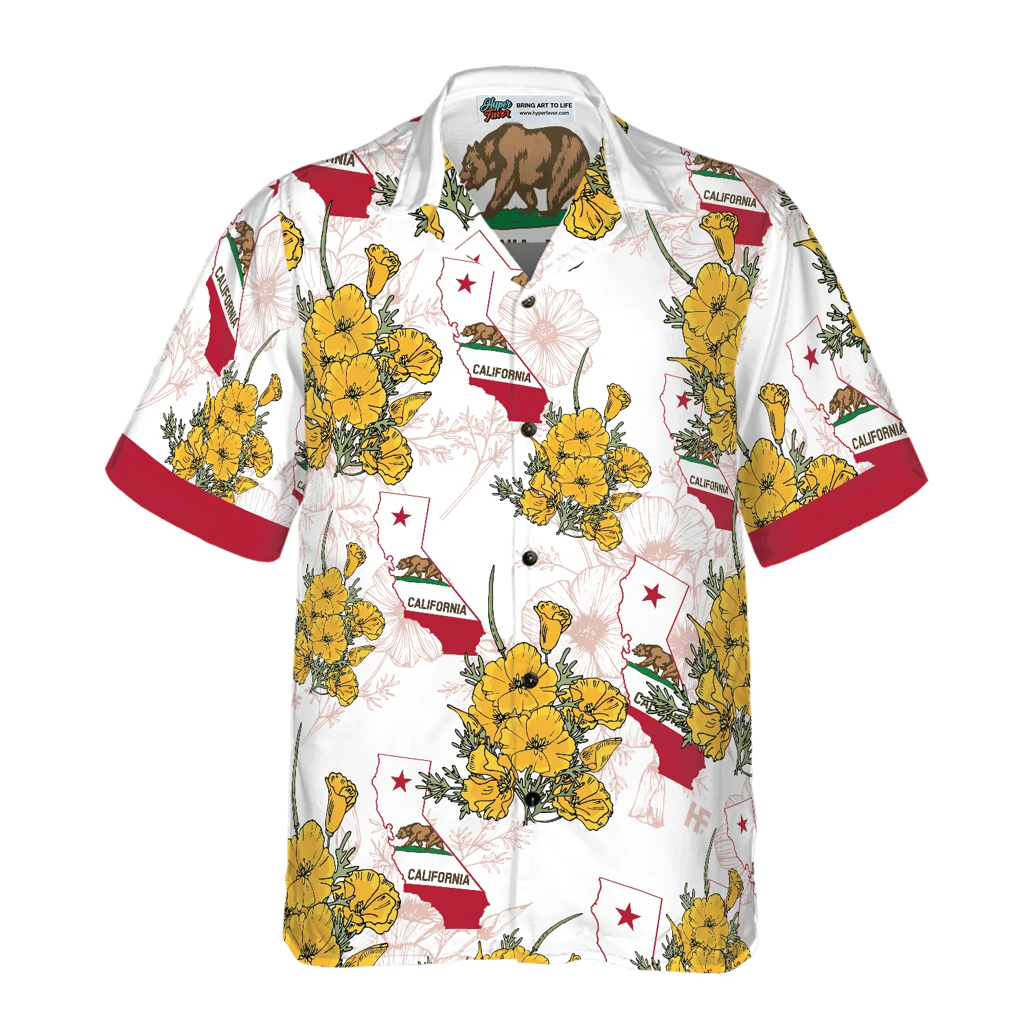 California Proud Hawaiian Shirt, Colorful Tropical Summer Aloha Shirts For Men Women, Perfect Gift For Husband, Wife, Friend, Family - Image 3