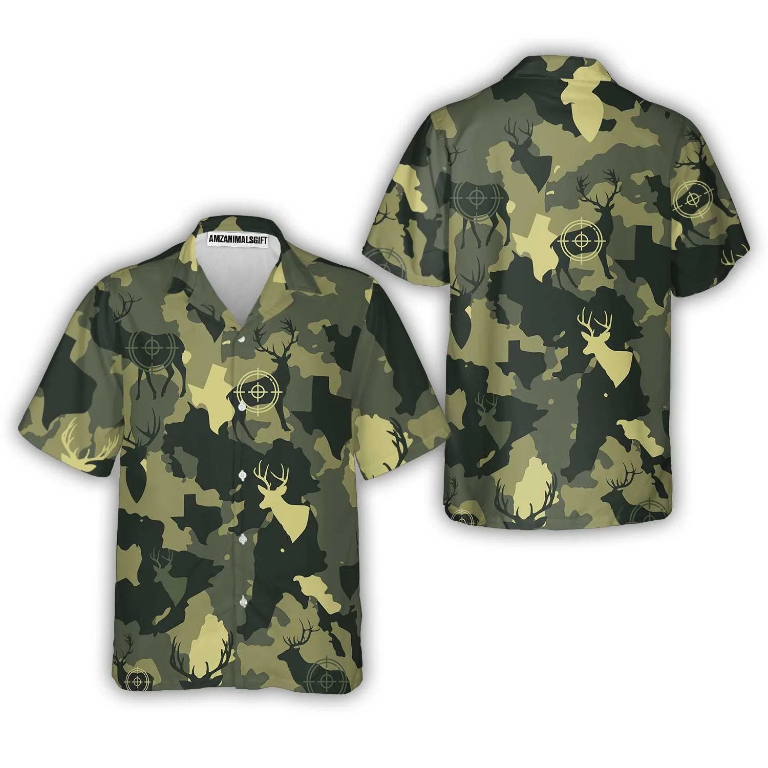 Camouflage Deer Texas Gun Hunting Hawaiian Shirt, Texas Camo, Proud Texas, Colorful Summer Aloha Shirt For Men Women, Perfect Gift For Friend, Family