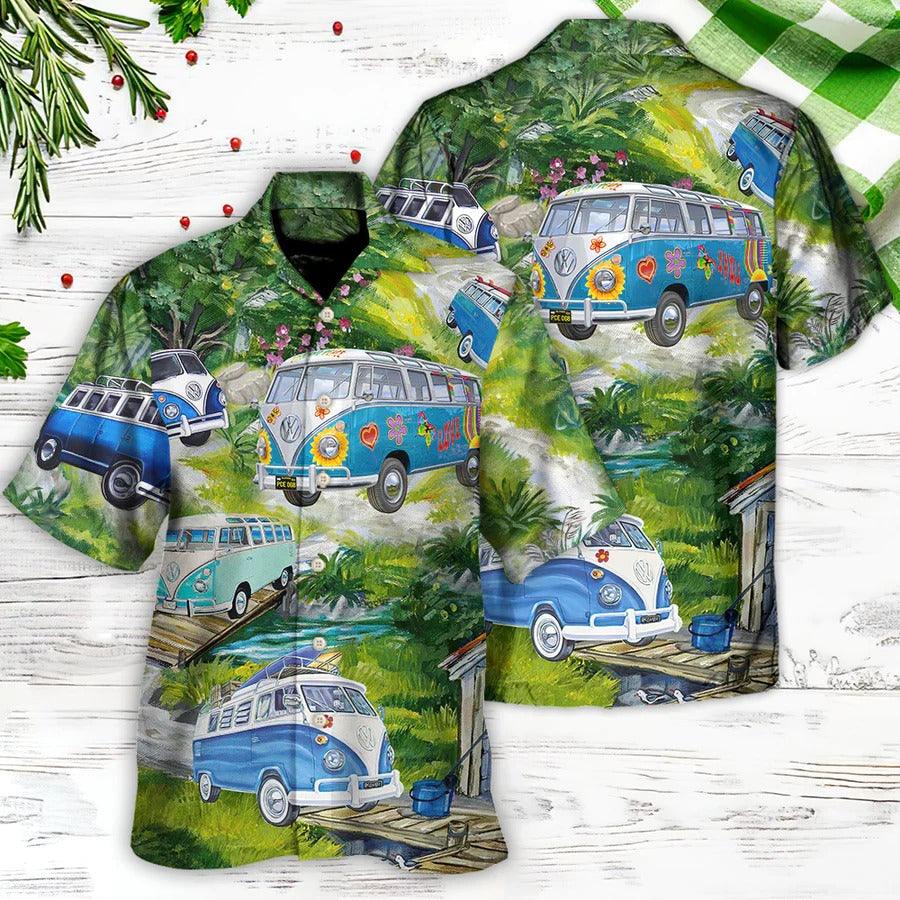 Camping Aloha Hawaiian Shirt, Camping Car Hawaiian Shirt For Summer, Camping Aloha Shirt - Perfect Gift For Men, Women, Camping Lover, Friend, Family