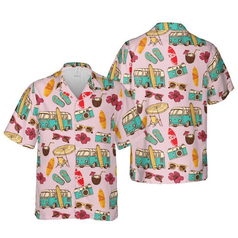 Camping Aloha Hawaiian Shirts For Summer, Retro Tropical Hawaiian Set Holiday Outfits For Men Women, Gift For Friend, Family, Team, Camping Lovers - Image 6