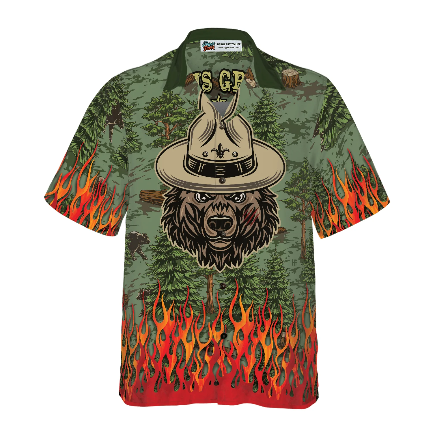Camping Beer Hawaiian Shirt, Camping Sheriff Bear Drink Beer Colorful Summer Aloha Shirt For Men Women, Perfect Gift For Husband, Wife, Friend - Image 2