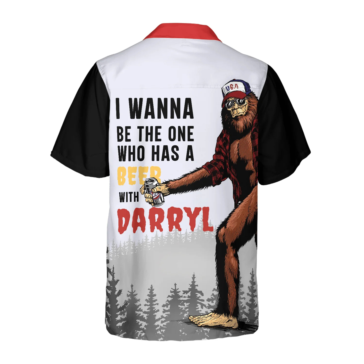 Camping Bigfoot Hawaiian Shirt, Camping & Drunk With Darryl, Colorful Summer Aloha Shirt For Men Women, Perfect Gift For Friend, Family, Husband - Image 2
