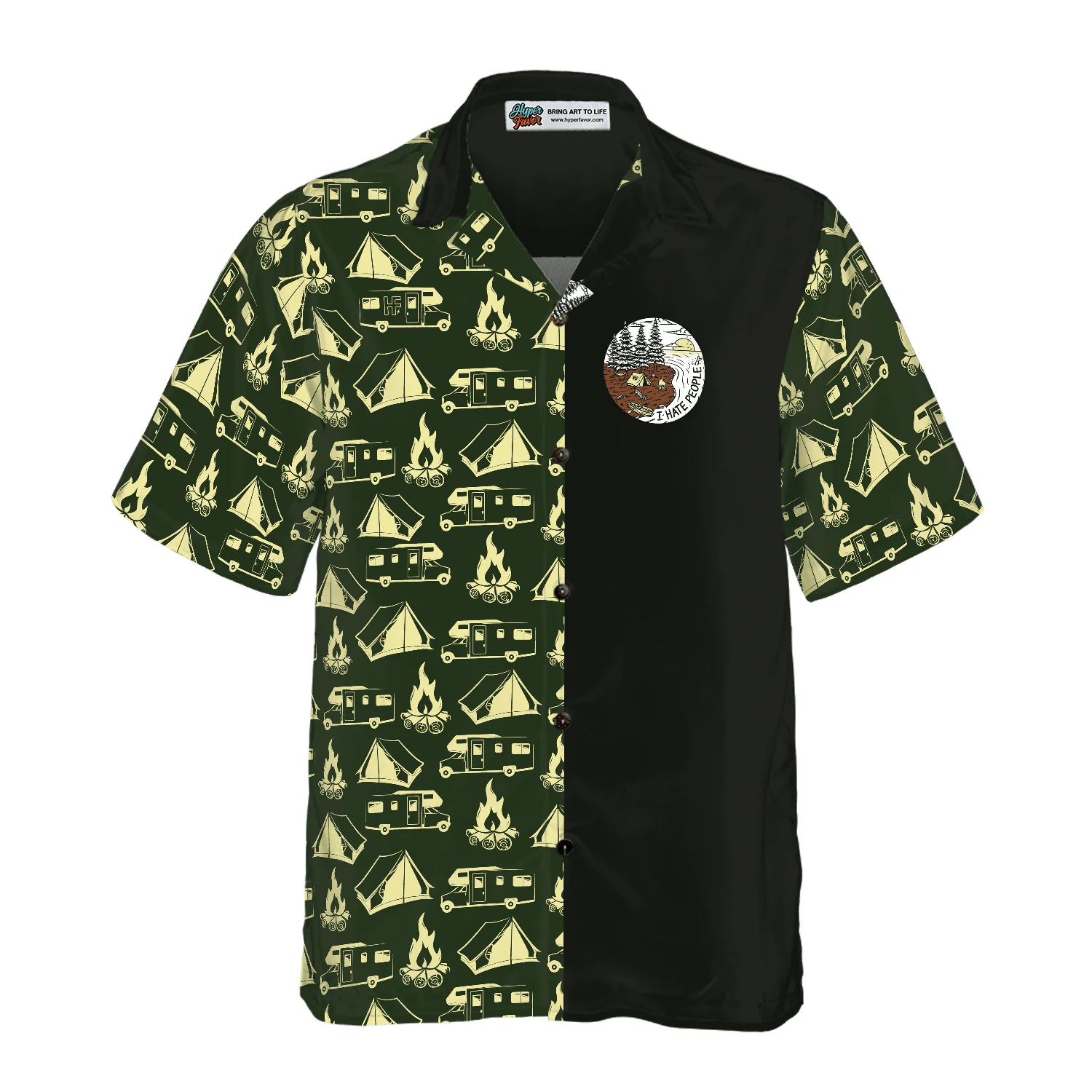 Camping Bigfoot Hawaiian Shirt, Darryl Drink Coffee & Hate People, Colorful Summer Aloha Shirt For Men Women, Perfect Gift For Friend, Family, Husband - Image 3