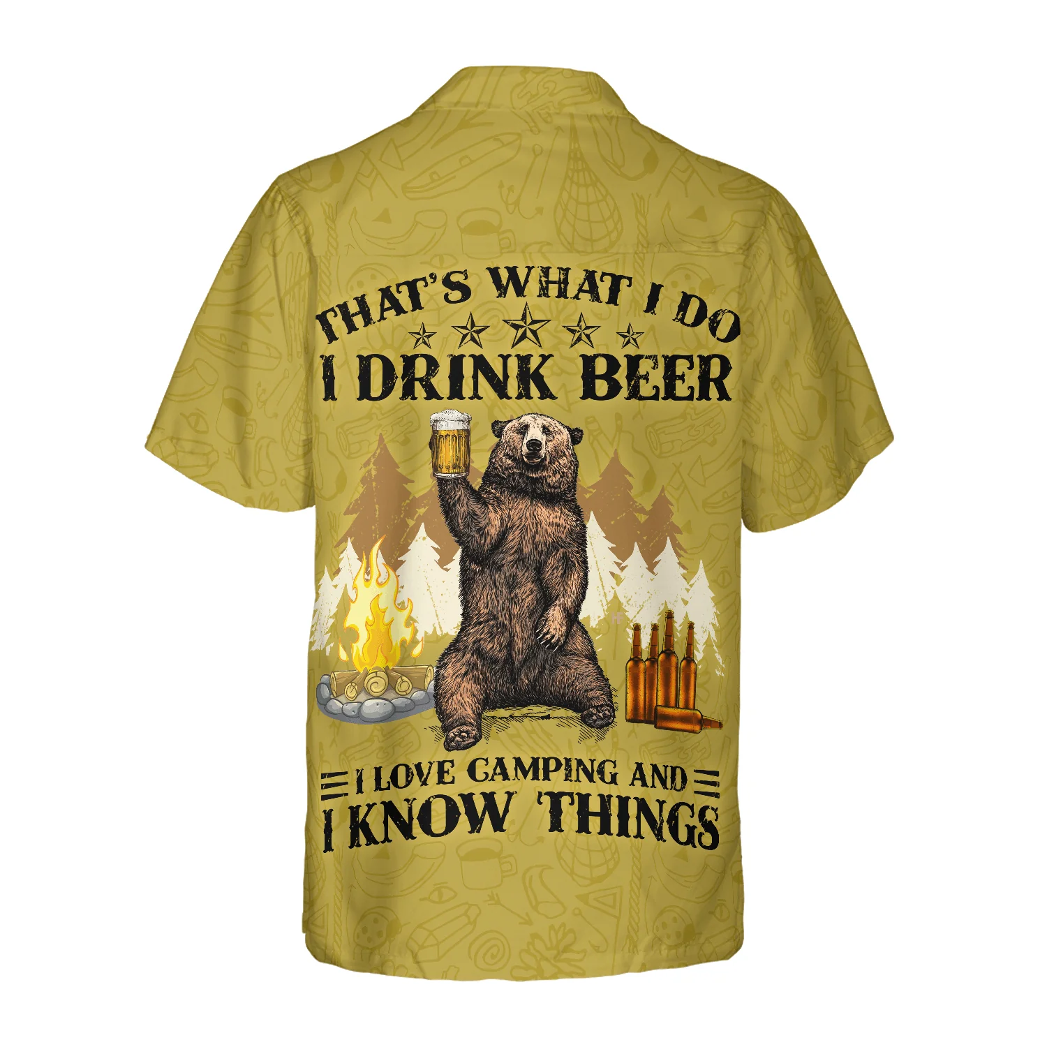 Camping Hawaiian Shirt, Bear Drink Beer, Colorful Summer Aloha Shirt For Men Women, Gift For Friend, Team, Camping Beer Lovers, Let's Go Camping - Image 2