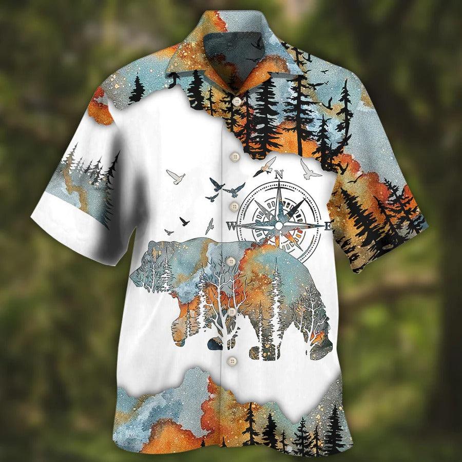 Camping Hawaiian Shirt, Camping Bear Hawaiian Shirt For Summer, Camping And Into The Forest Aloha Shirt - Perfect Gift For Men, Women, Camping Lover - Image 2