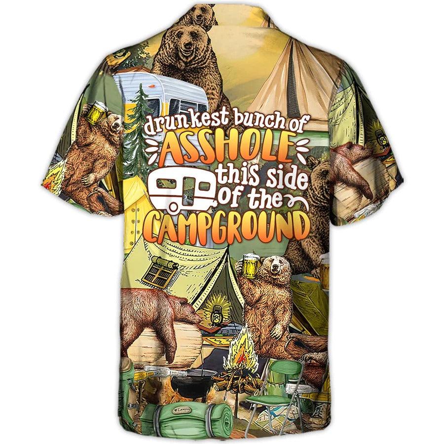 Camping Hawaiian Shirt, Camping Funny Bear With Beer Hawaiian Shirt For Summer, Camping Aloha Shirt - Perfect Gift For Men, Women, Camping Lover - Image 3