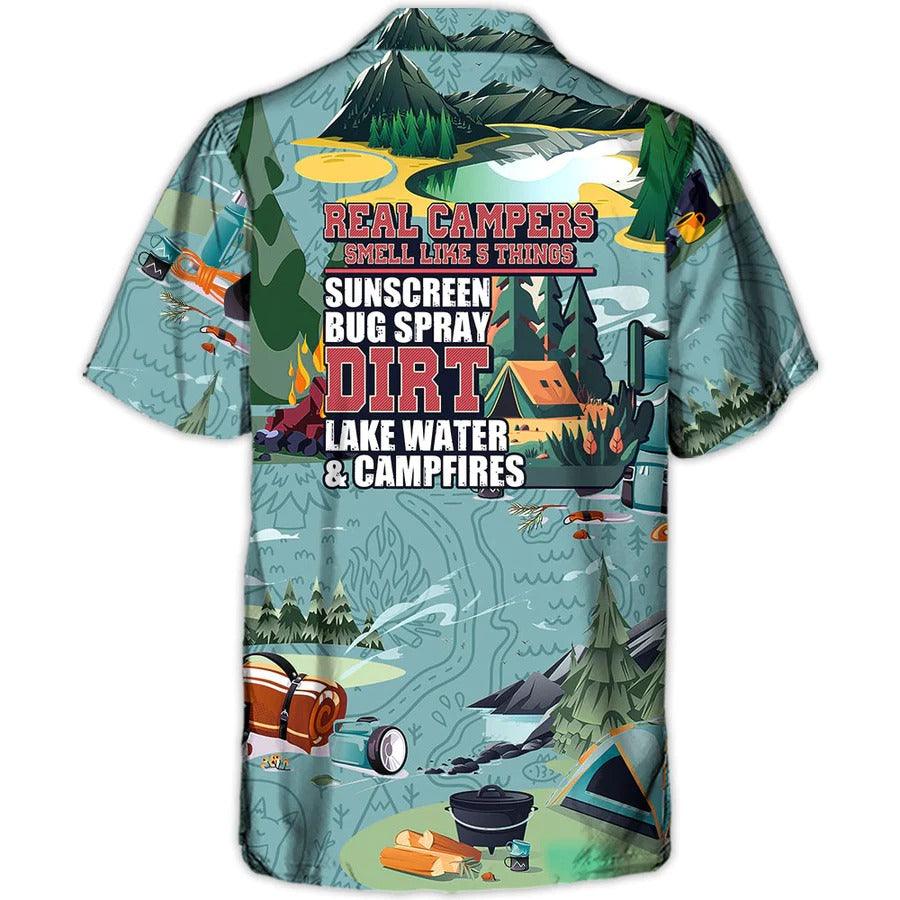 Camping Hawaiian Shirt, Camping Real Campers Hawaii Shirt For Summer, Camping Aloha Shirt- Perfect Gift For Men, Women, Camping Lover, Friend, Family - Image 2