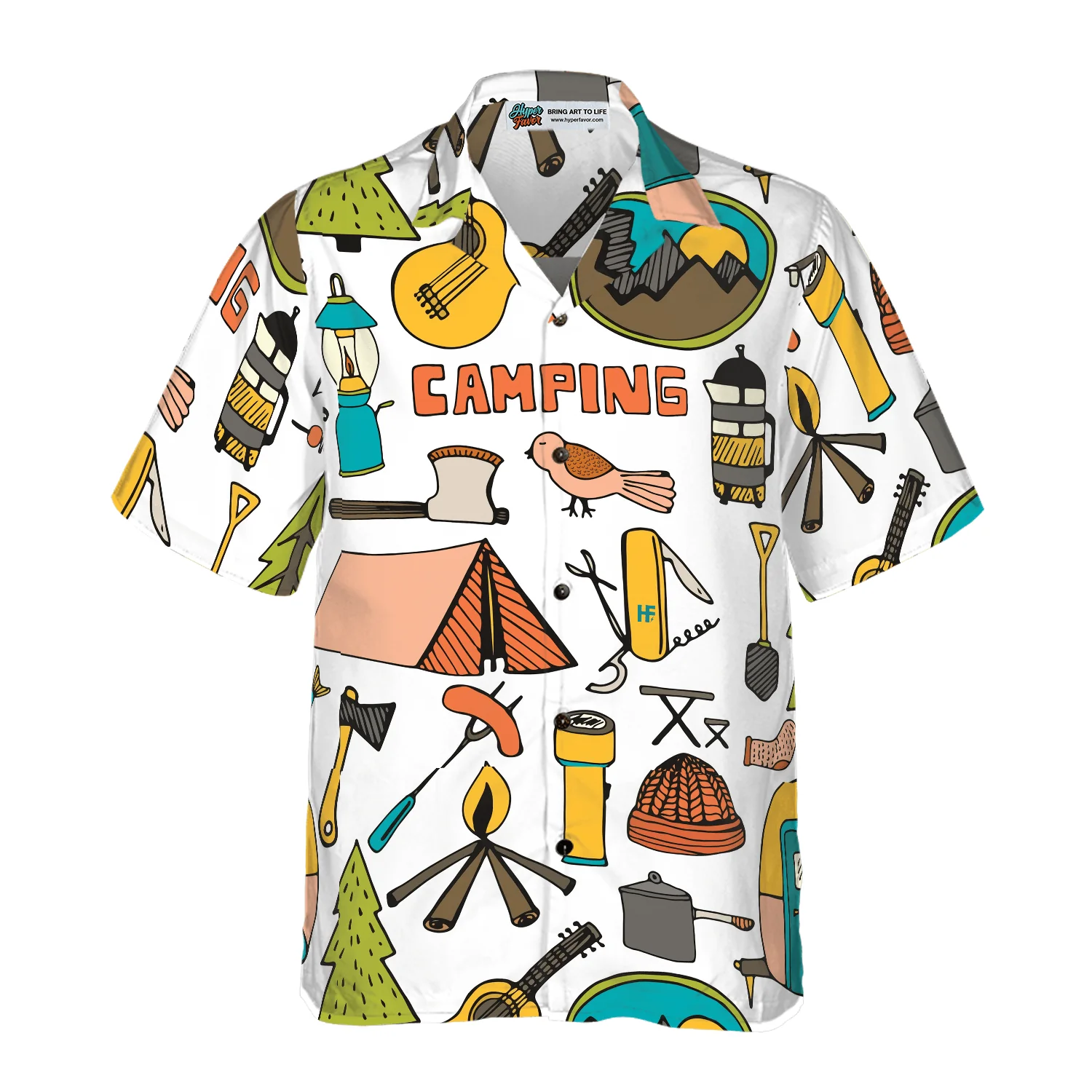 Camping Hawaiian Shirt, Camping Travel Road Trip, Colorful Summer Aloha Shirt For Men Women, Perfect Gift For Friend, Team, Unique Shirt For Camping - Image 3
