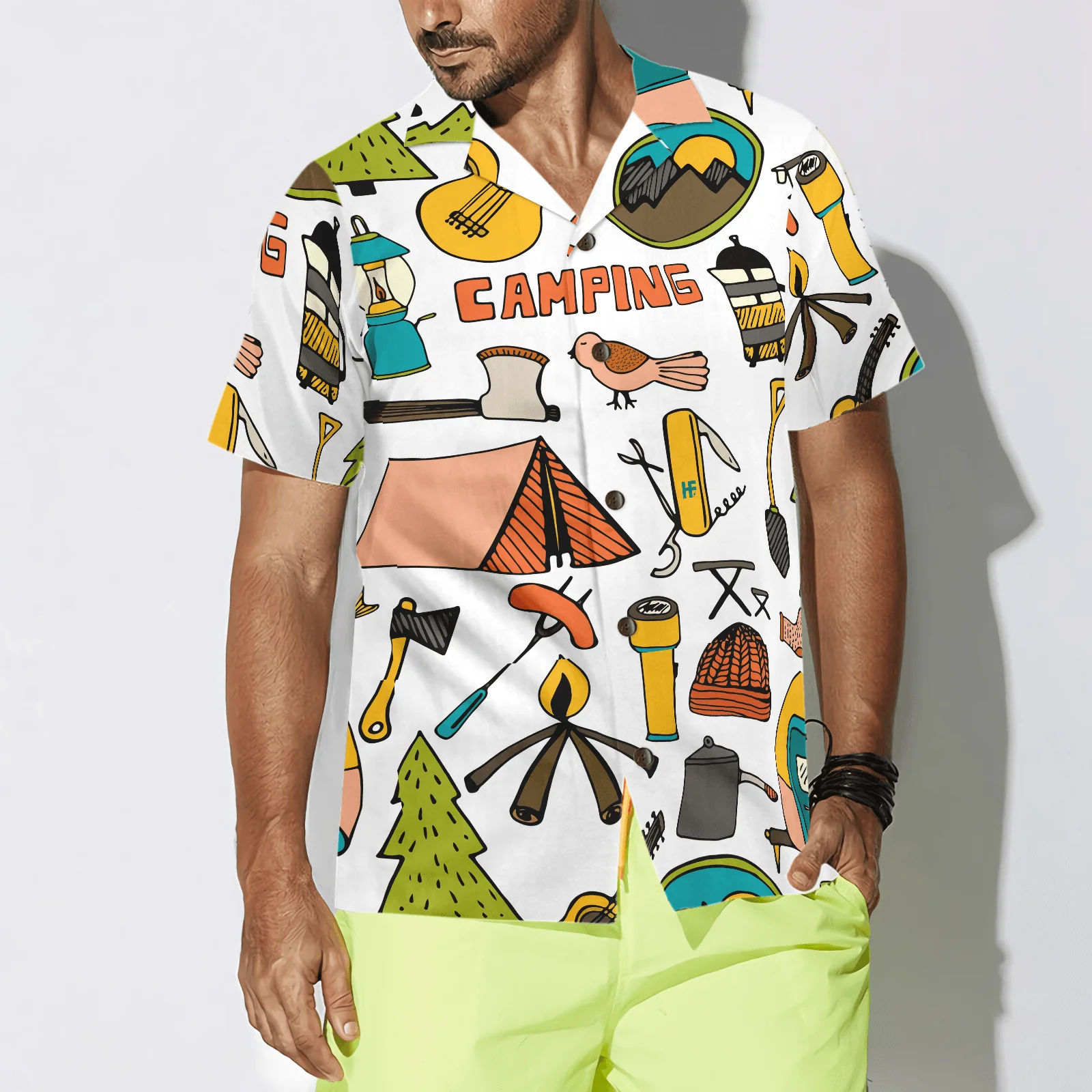 Camping Hawaiian Shirt, Camping Travel Road Trip, Colorful Summer Aloha Shirt For Men Women, Perfect Gift For Friend, Team, Unique Shirt For Camping - Image 4