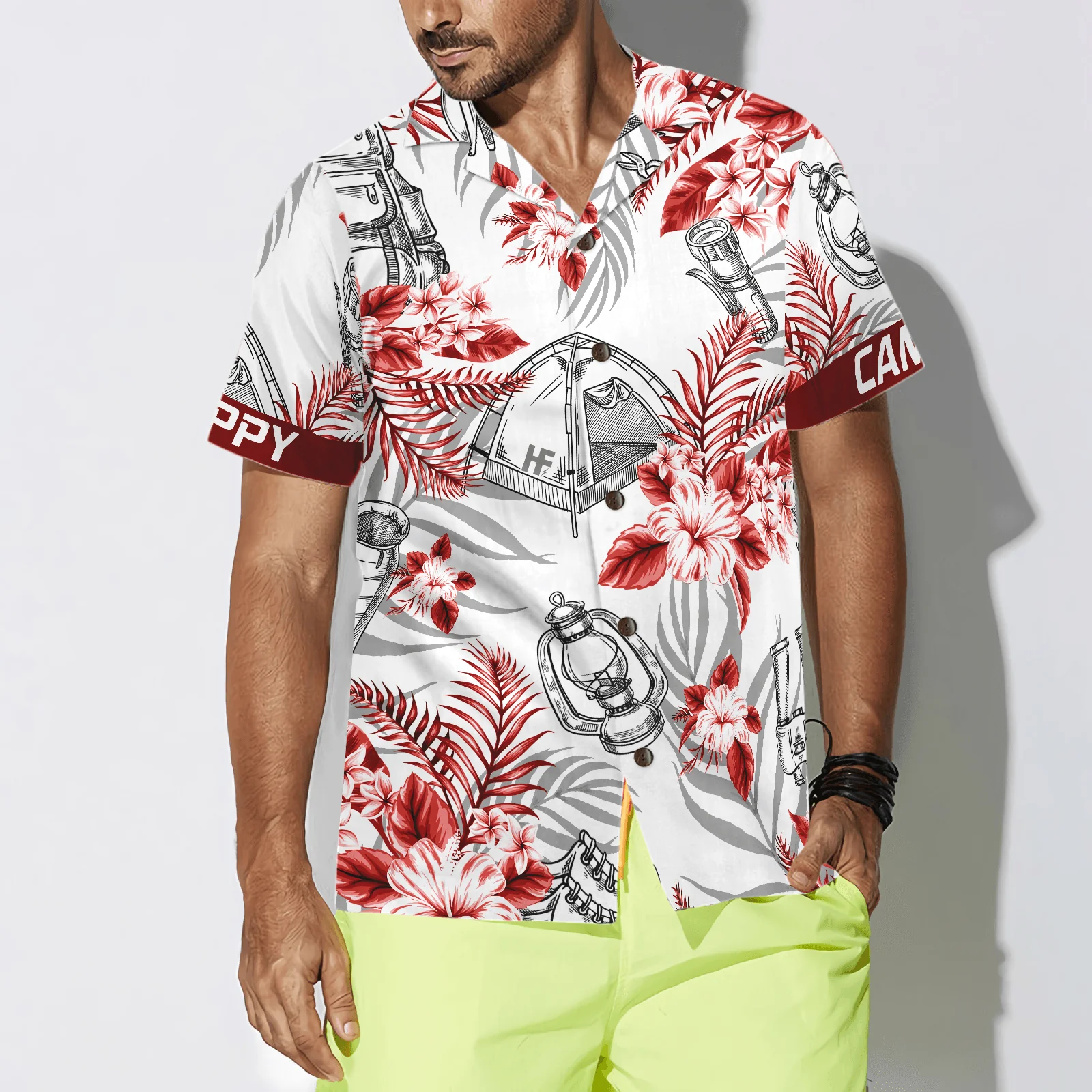Camping Hawaiian Shirt For Summer, Happy Camper Colorful Shirt For Men Women, Perfect Gift For Friend, Team, Family, Camping Lovers - Image 3