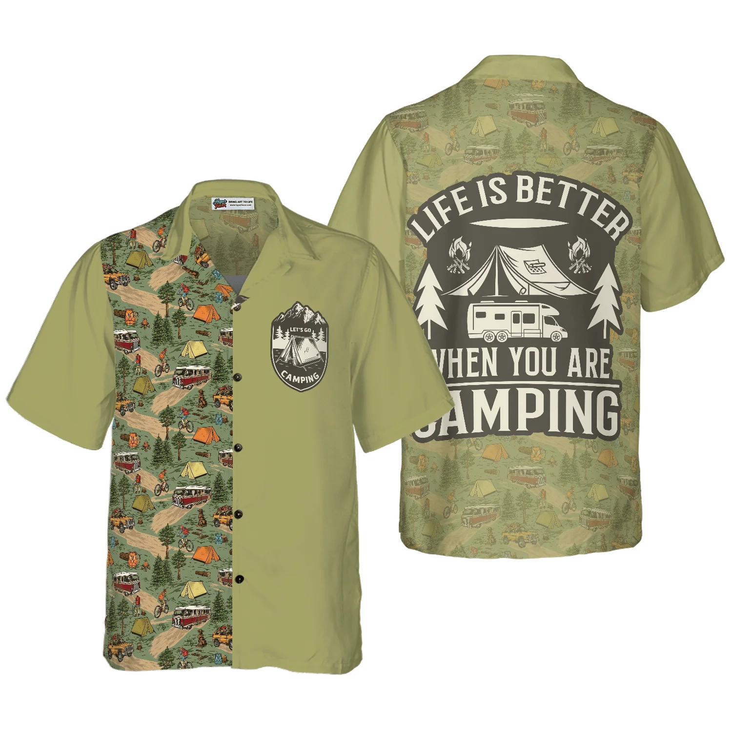 Camping Hawaiian Shirt, Life Is Better When You Are Camping, Colorful Summer Aloha Shirt For Men Women, Gift For Friend, Team, Family, Camping Lover