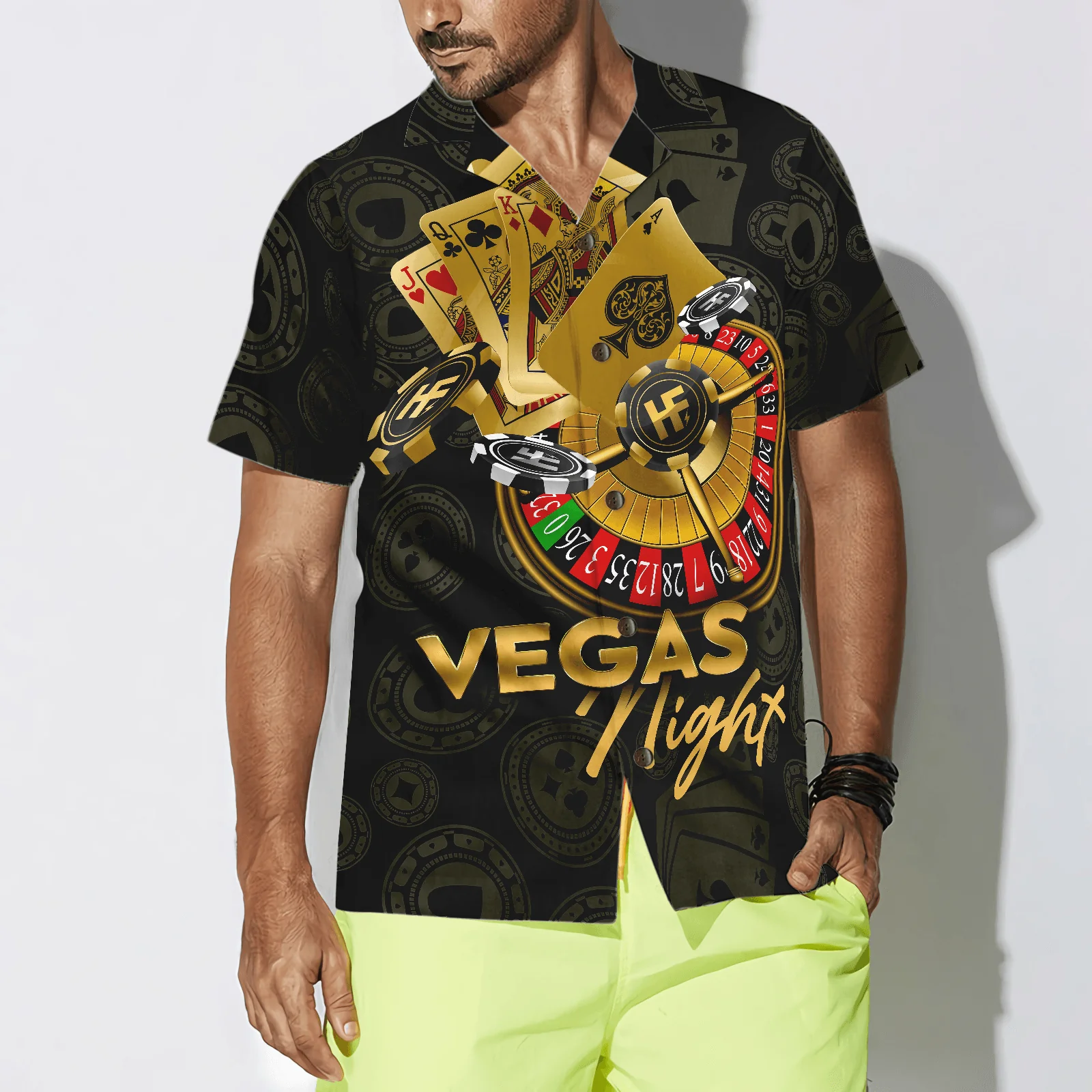 Casino Hawaiian Shirt, Vegas Night in Casino Hawaiian Shirt, Colorful Gambling Summer Aloha Shirts For Men Women, Gift For Husband, Wife, Friend, Family - Image 4