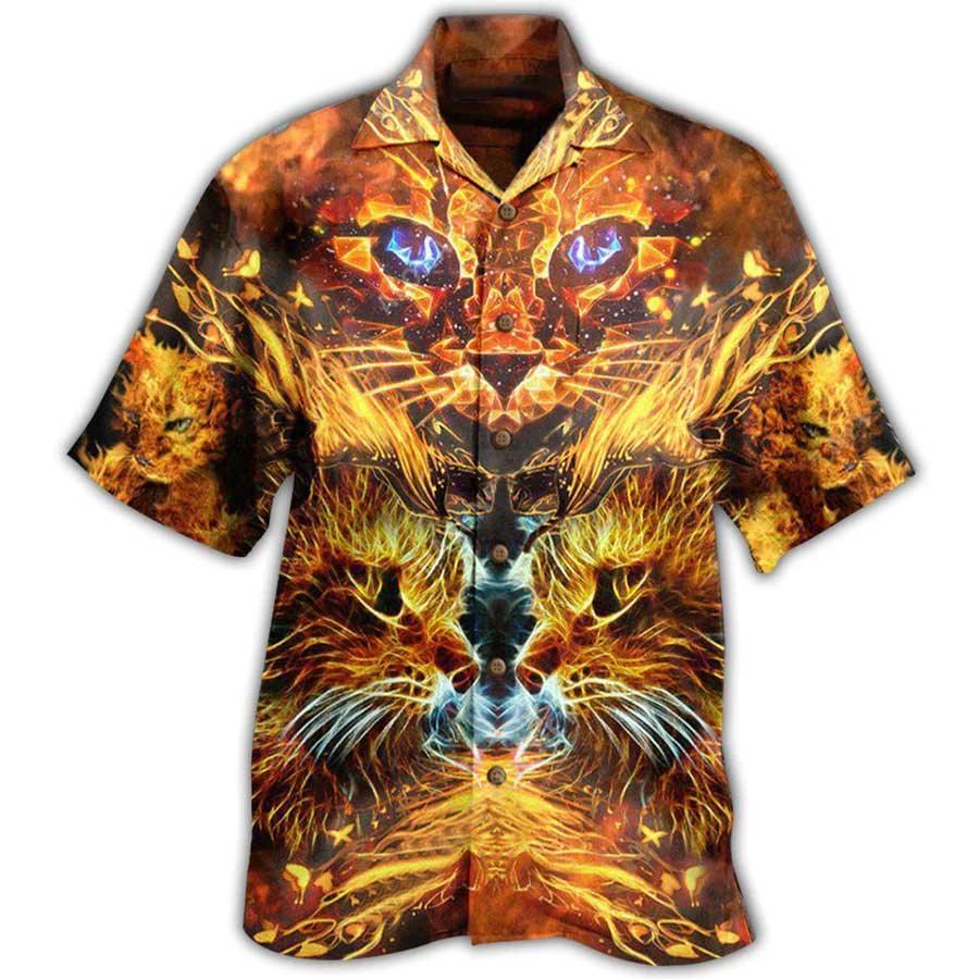 Cat Aloha Hawaiian Shirt For Summer, Flamingo Best Colorful Cat Hawaiian Shirts Outfit For Men Women, Friend, Cat Lovers