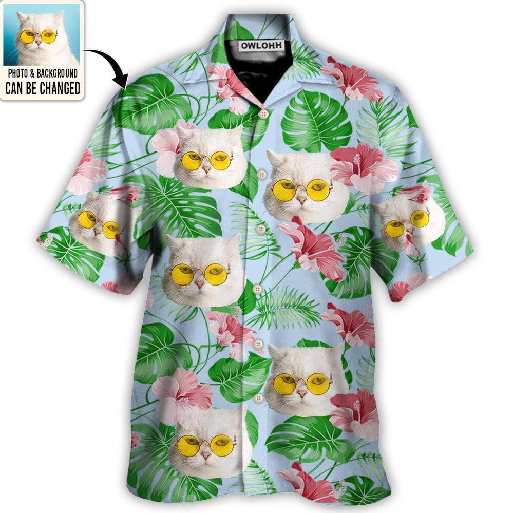 Cat Custom Photo Hawaiian Shirt For Summer, Cat Tropical Style Personalized Cat Hawaiian Shirts Outfit For Men Women, Friend, Team, Cat Lovers - Image 2
