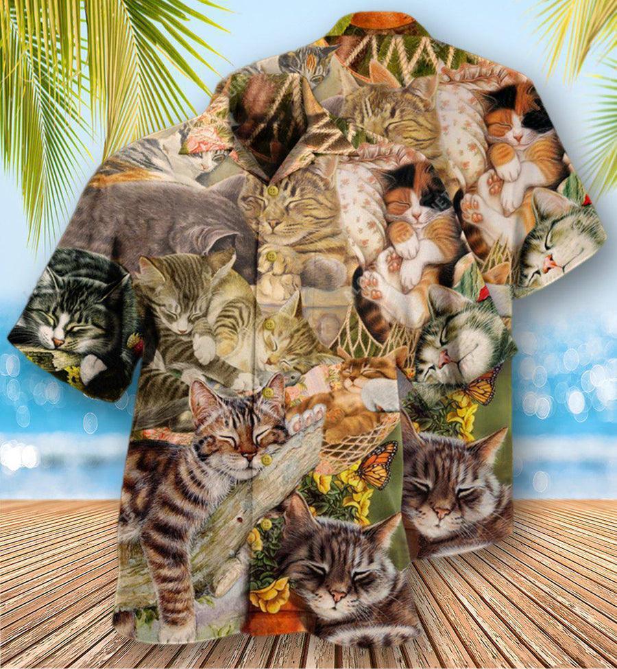 Cat Hawaiian Shirt For Summer, Cat Dreaming Sleeping Time - Best Gift For Men Women, Friend, Team, Cat Lovers - Image 2