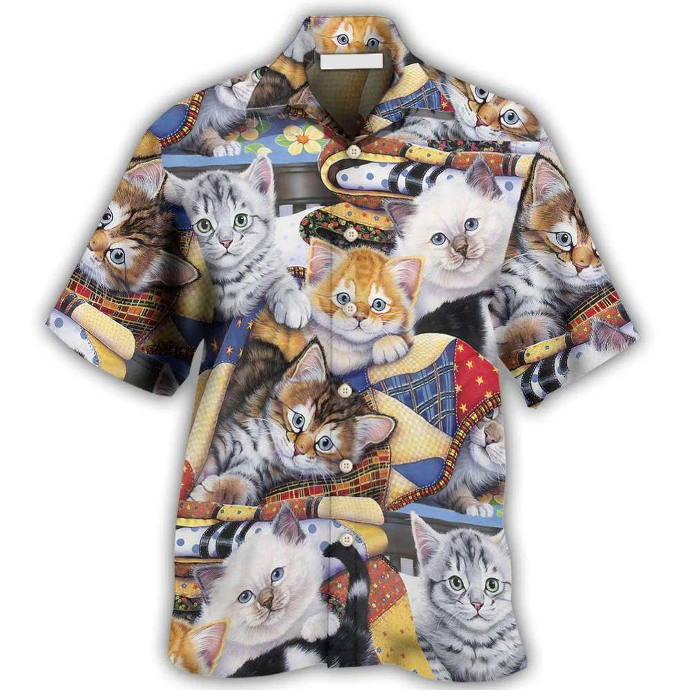 Cat Hawaiian Shirt For Summer, Cat Kitten Is So Cute Aloha Shirts, Colorful Cat Hawaiian Shirts For Men Women, Gift For Friend, Team, Cat Lovers - Image 2