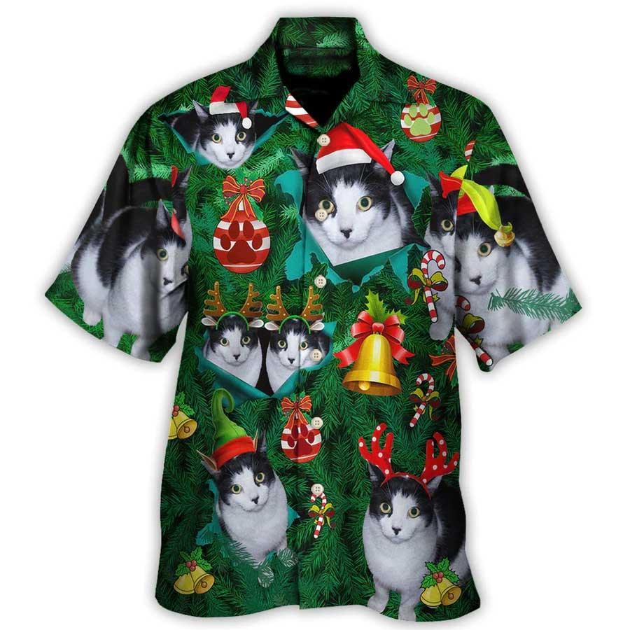Cat Hawaiian Shirt For Summer, Cat Lovely Christmas Aloha Shirts - Best Colorful Cool Cat Hawaiian Shirts Outfit For Men Women, Friend, Team, Cat Lovers