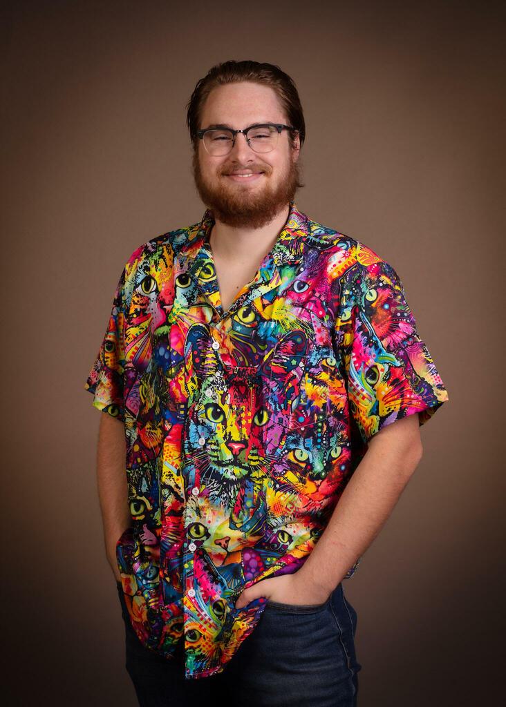 Cat Hawaiian Shirt For Summer, Cat Smile Colorful Aloha Shirts, Cool Cat Hawaiian Shirts Outfit For Men Women, Gift For Friend, Team, Cat Lovers - Image 3
