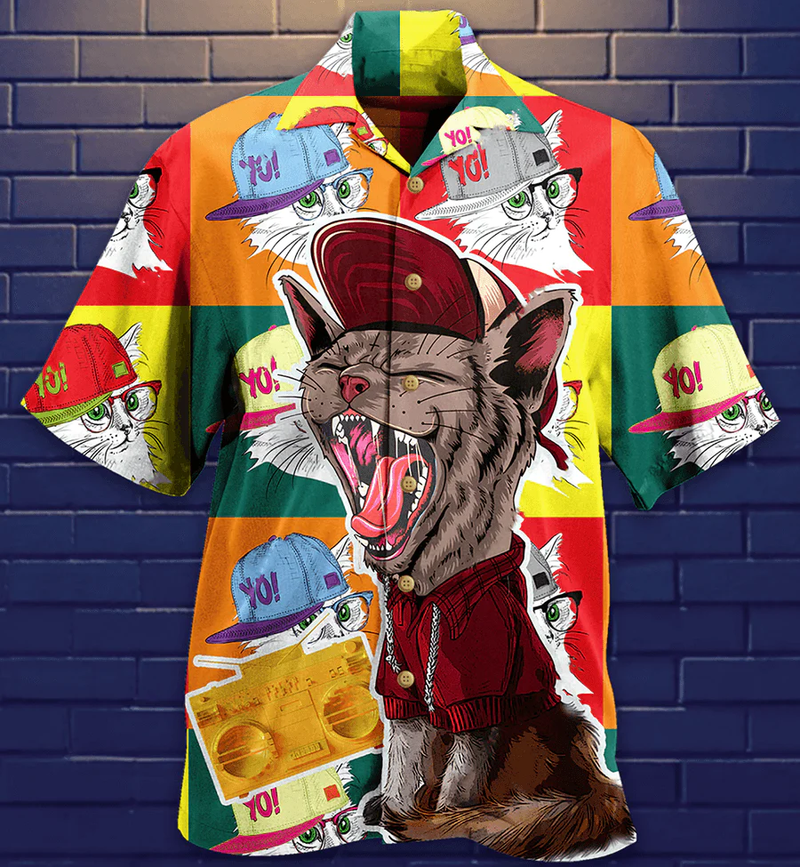 Cat Hawaiian Shirt For Summer, Cat Yo Yo Style Aloha Shirts, Best Colorful Cat Hawaiian Shirts Outfit For Men Women, Friend, Team, Cat Lovers - Image 2