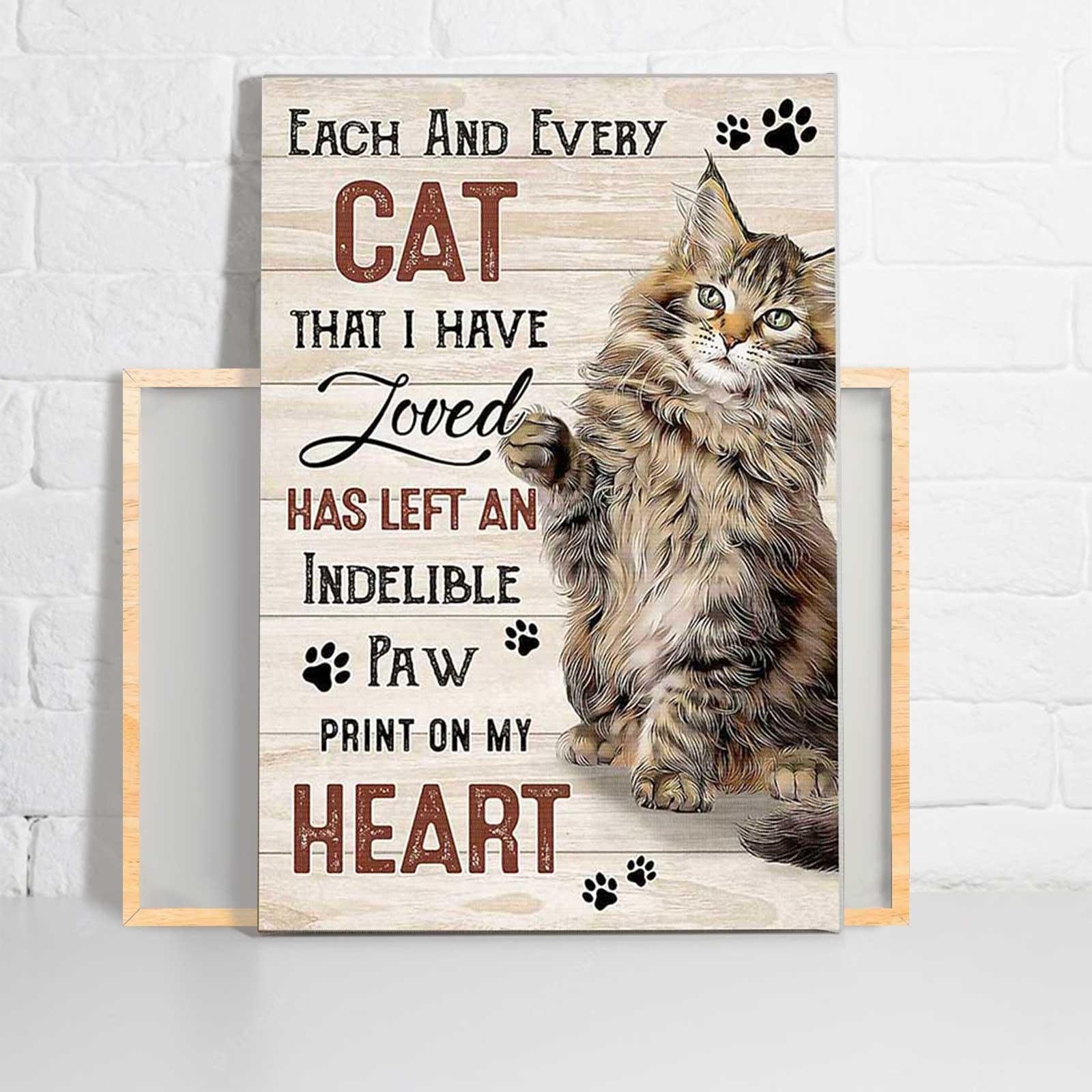Cat Portrait Canvas - Each And Every Cat That I Have Loved Matte Canvas, Premium Wrapped Canvas - Gift For Cat Lovers, Family, Friends - Image 2
