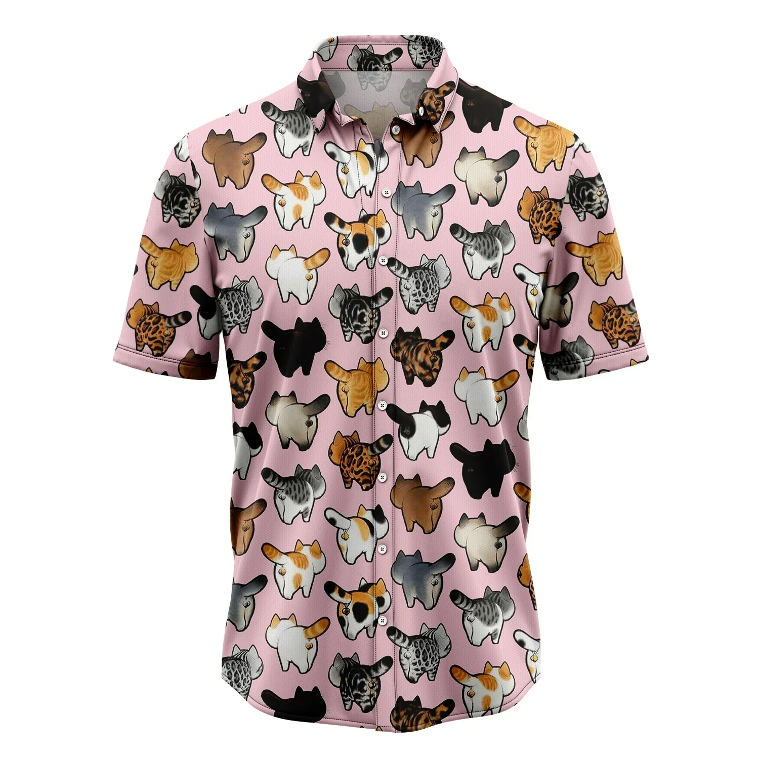 Cats Hawaiian Shirt, Freaking Love Cats Aloha Shirt For Men Women - Perfect Gift For Cat Lovers, Husband, Boyfriend, Friend, Family, Wife