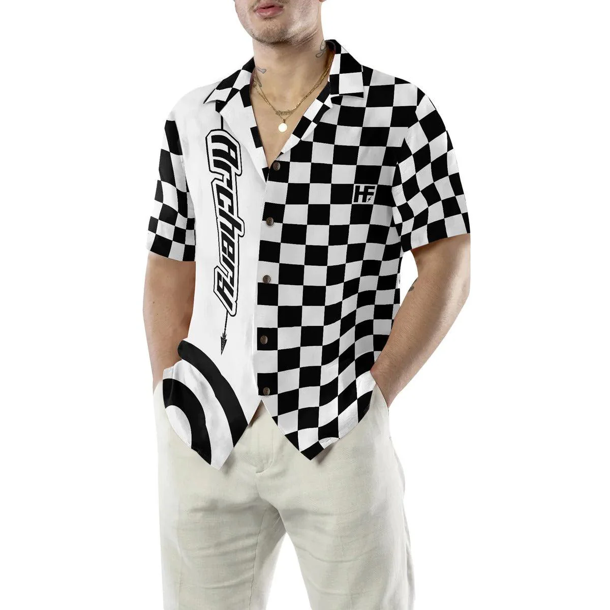 Checkerboard Style And Archery Hawaiian Shirt, Archery Hawaiian Shirt, Checkerboard Summer Aloha Shirt - Perfect Gift For Men, Women, Friend, Family - Image 5