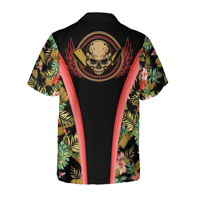 Chef Custom Name Hawaiian Shirt, Personalized Name Chef Tropical Floral Aloha Shirt For Men - Perfect Gift For Chef, Husband, Boyfriend, Friend, Family - Image 4
