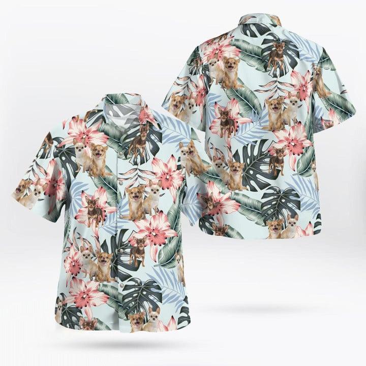 Chihuahua Aloha Hawaiian Shirt, Chihuahua Tropical Pattern Hawaiian Shirt, Aloha Shirt For Summer - Perfect Gift For Men, Women, Dog Lover, Friend