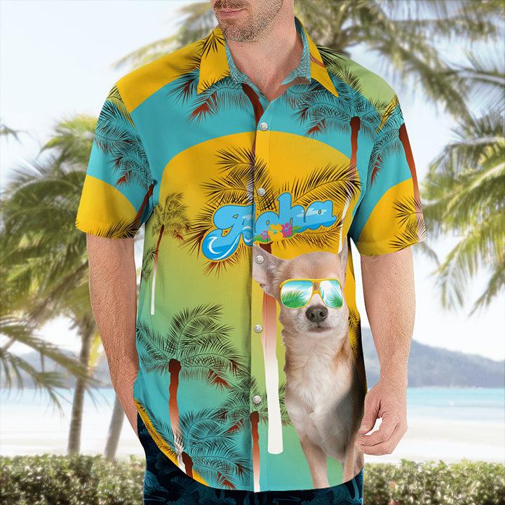 Chihuahua Aloha Hawaiian Shirt - Dog Summer Beach Tropical Leaves Hawaiian Shirt For Summer - Perfect Gift For Dog Lovers Friend, Family - Image 2