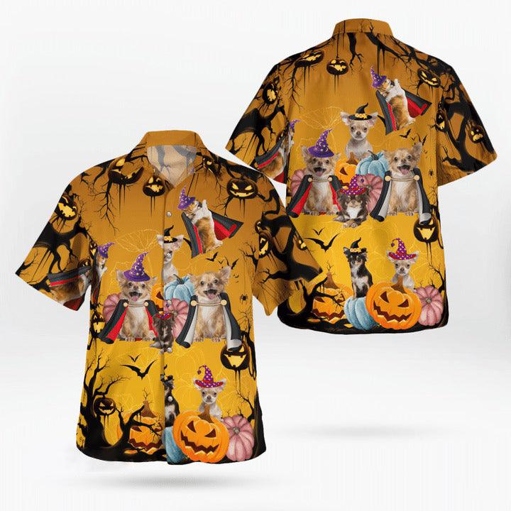 Chihuahua Hawaii Shirt - Halloween Pattern Hawaii Shirt - Perfect Gift For Dog Lovers Friend, Family