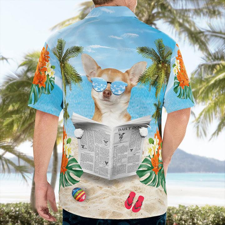 Chihuahua Hawaii Shirt - Summer Beach Tropical Leaves Hawaii Shirt - Perfect Gift For Dog Lovers Friend, Family - Image 3
