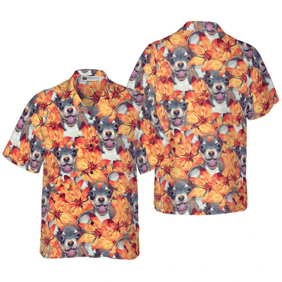 Chihuahua Hawaiian Shirt, Chihuahua Puppies, Summer Flowers Aloha Shirt For Men - Perfect Gift For Chihuahua Lovers, Friends, Family