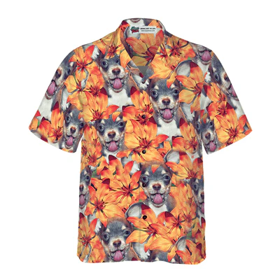 Chihuahua Hawaiian Shirt, Chihuahua Puppies, Summer Flowers Aloha Shirt For Men - Perfect Gift For Chihuahua Lovers, Friends, Family - Image 2