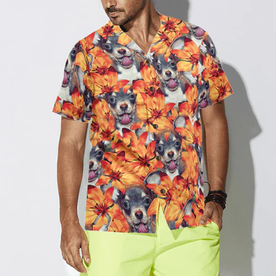 Chihuahua Hawaiian Shirt, Chihuahua Puppies, Summer Flowers Aloha Shirt For Men - Perfect Gift For Chihuahua Lovers, Friends, Family - Image 5
