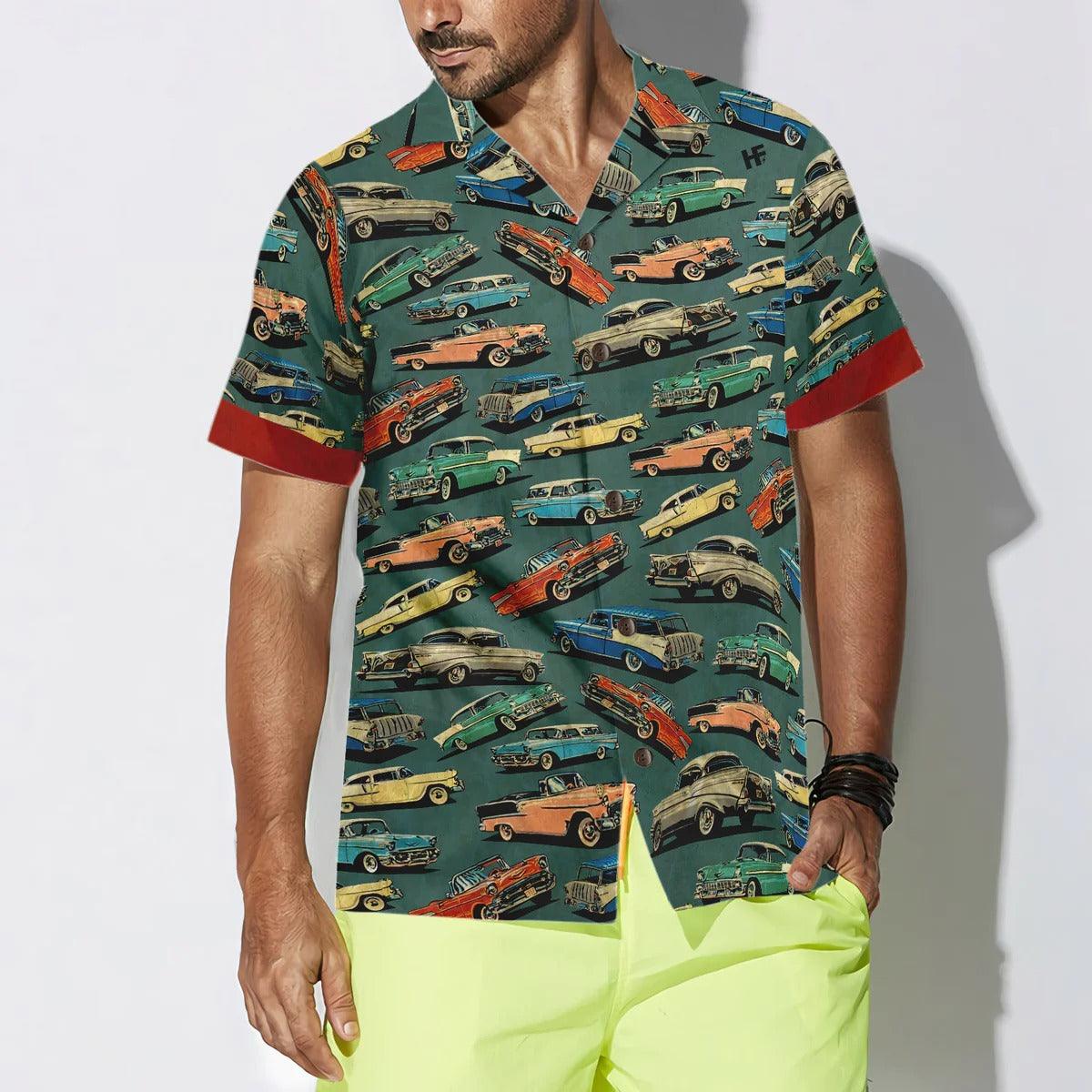Classic Vintage Car Hawaiian Shirt - Perfect Gift For Lover, Friend, Family - Image 5