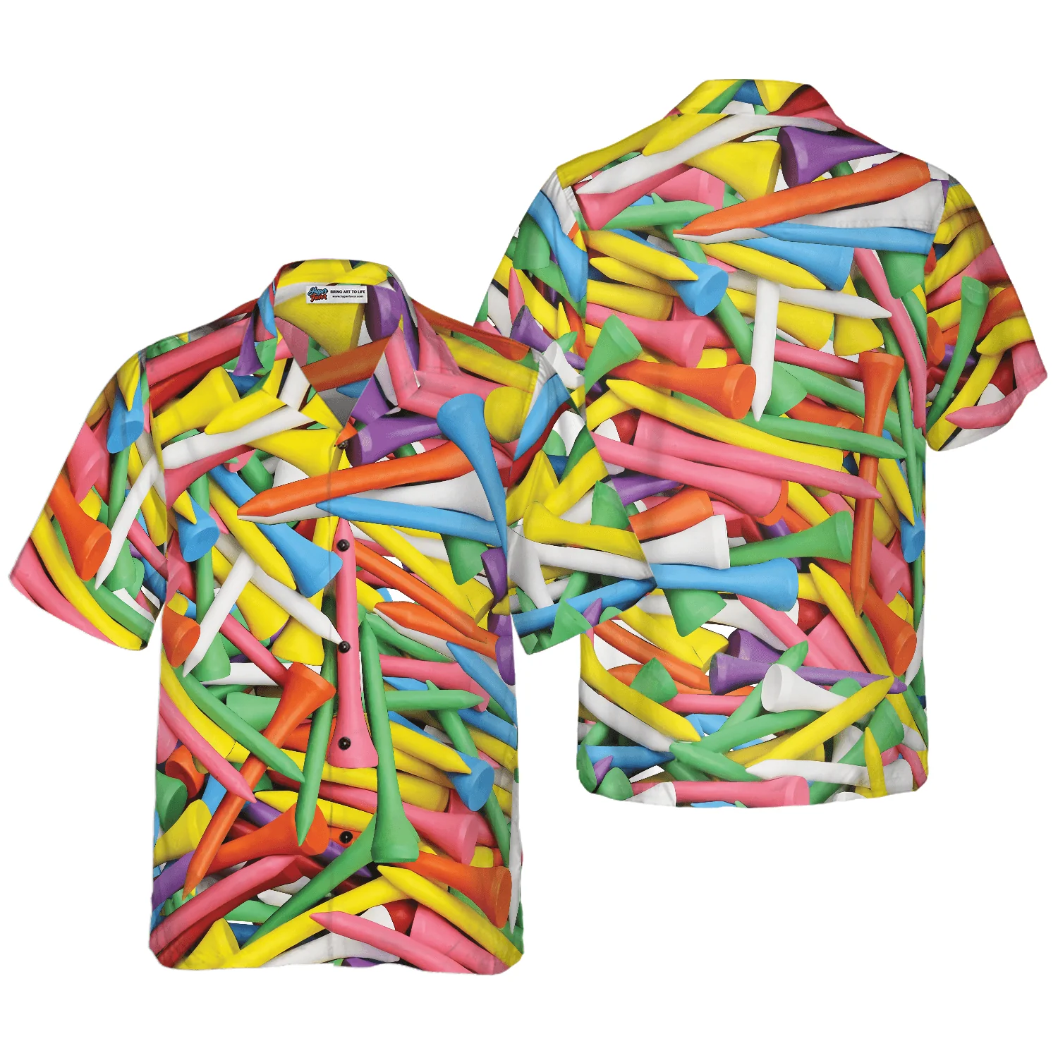 Golf Hawaiian Shirt, Colorful Golf Tee Hawaiian Shirt, Colorful Summer Aloha Hawaiian Shirt For Men Women, Gift For Friend, Family, Husband, Wife