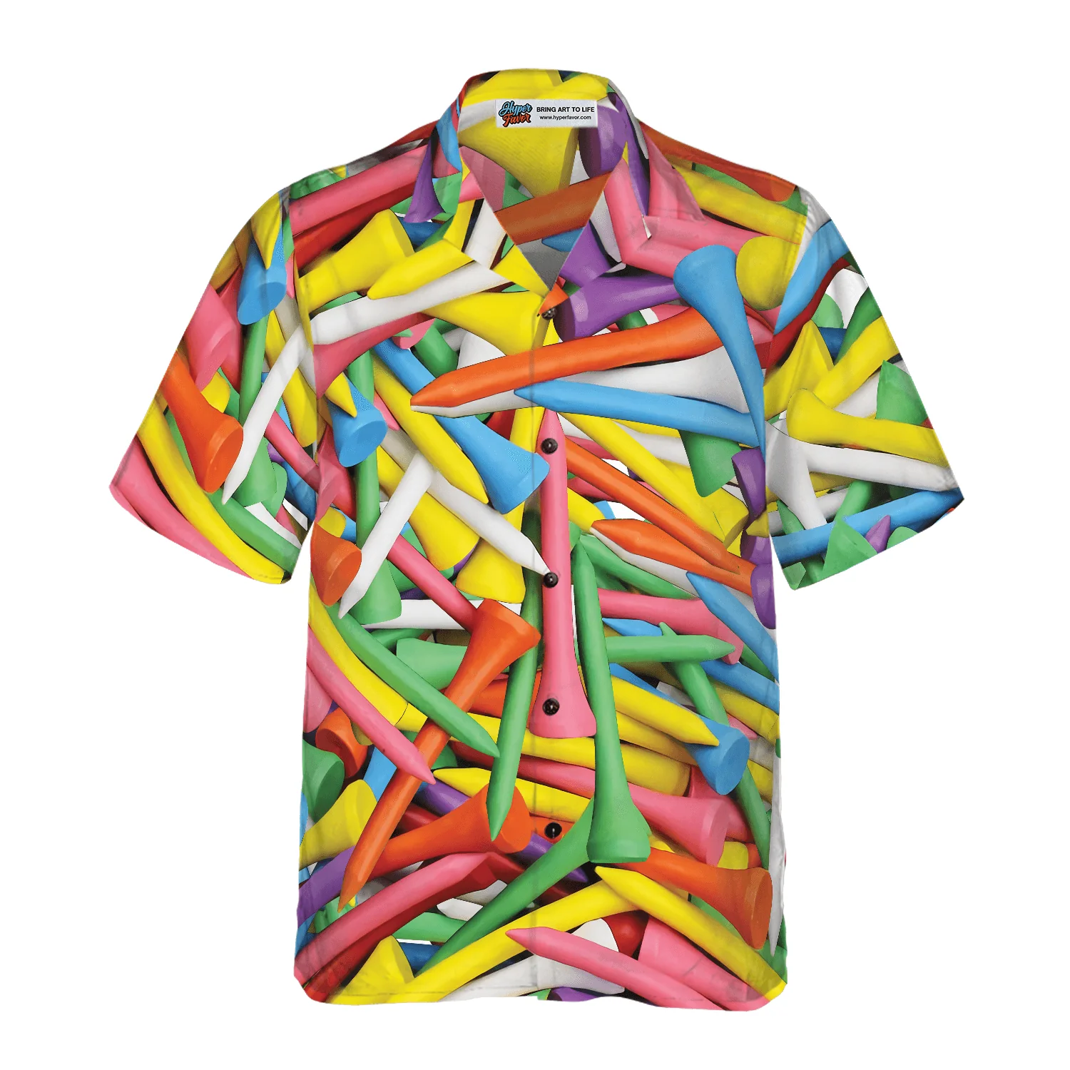Golf Hawaiian Shirt, Colorful Golf Tee Hawaiian Shirt, Colorful Summer Aloha Hawaiian Shirt For Men Women, Gift For Friend, Family, Husband, Wife - Image 5