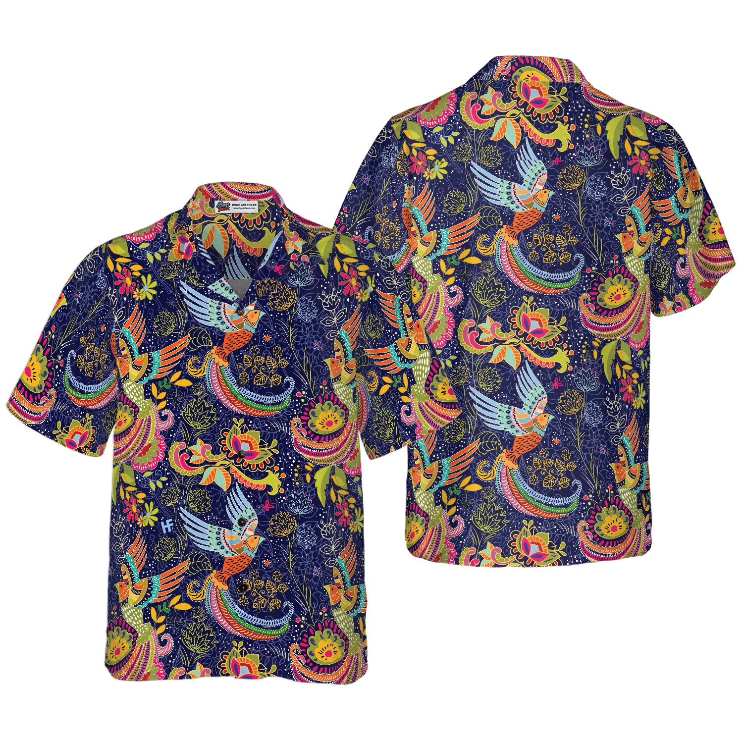 Colorful Hummingbird Mandala Hawaiian Shirt, Colorful Summer Aloha Shirts For Men Women, Perfect Gift For Husband, Wife, Boyfriend, Friend