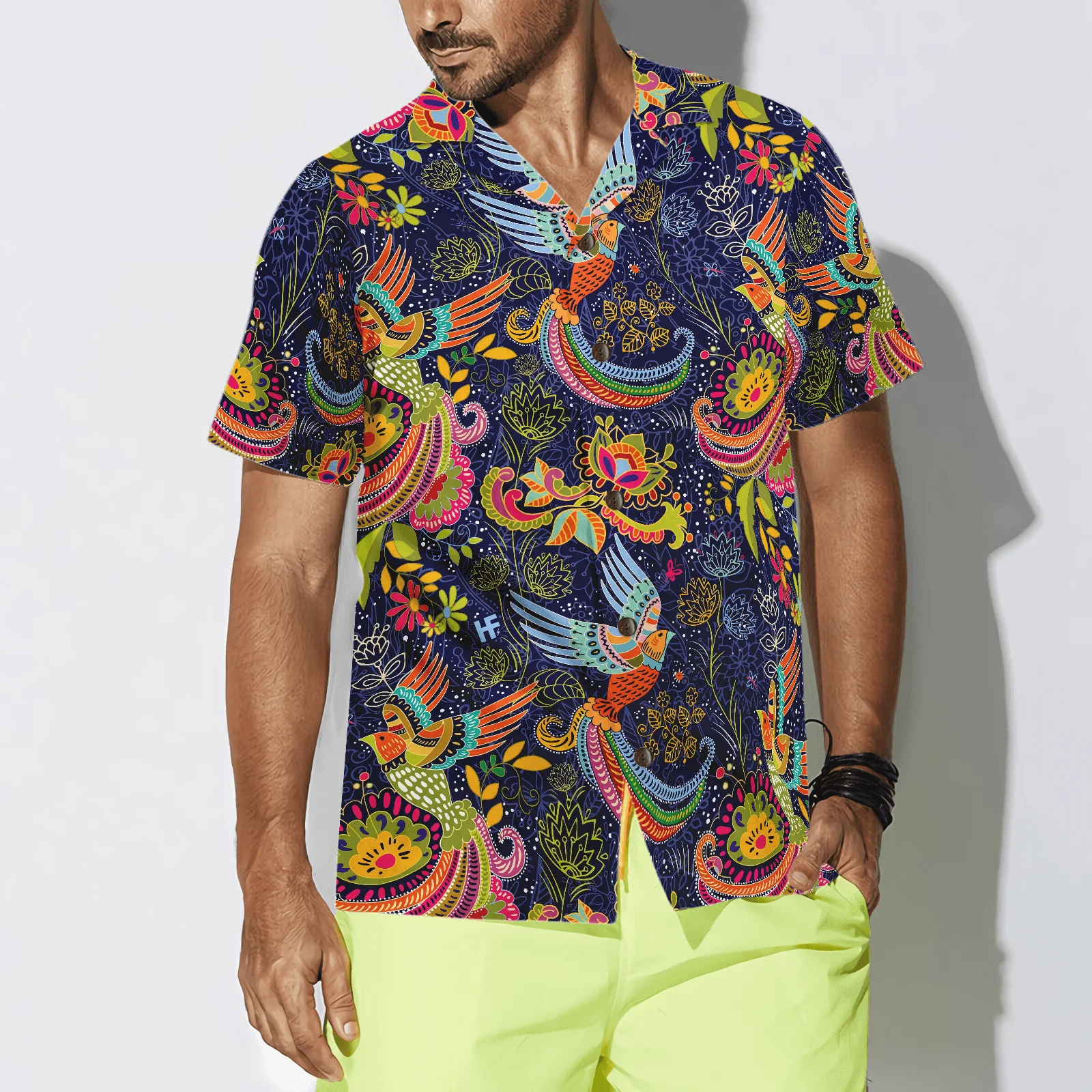Colorful Hummingbird Mandala Hawaiian Shirt, Colorful Summer Aloha Shirts For Men Women, Perfect Gift For Husband, Wife, Boyfriend, Friend - Image 5