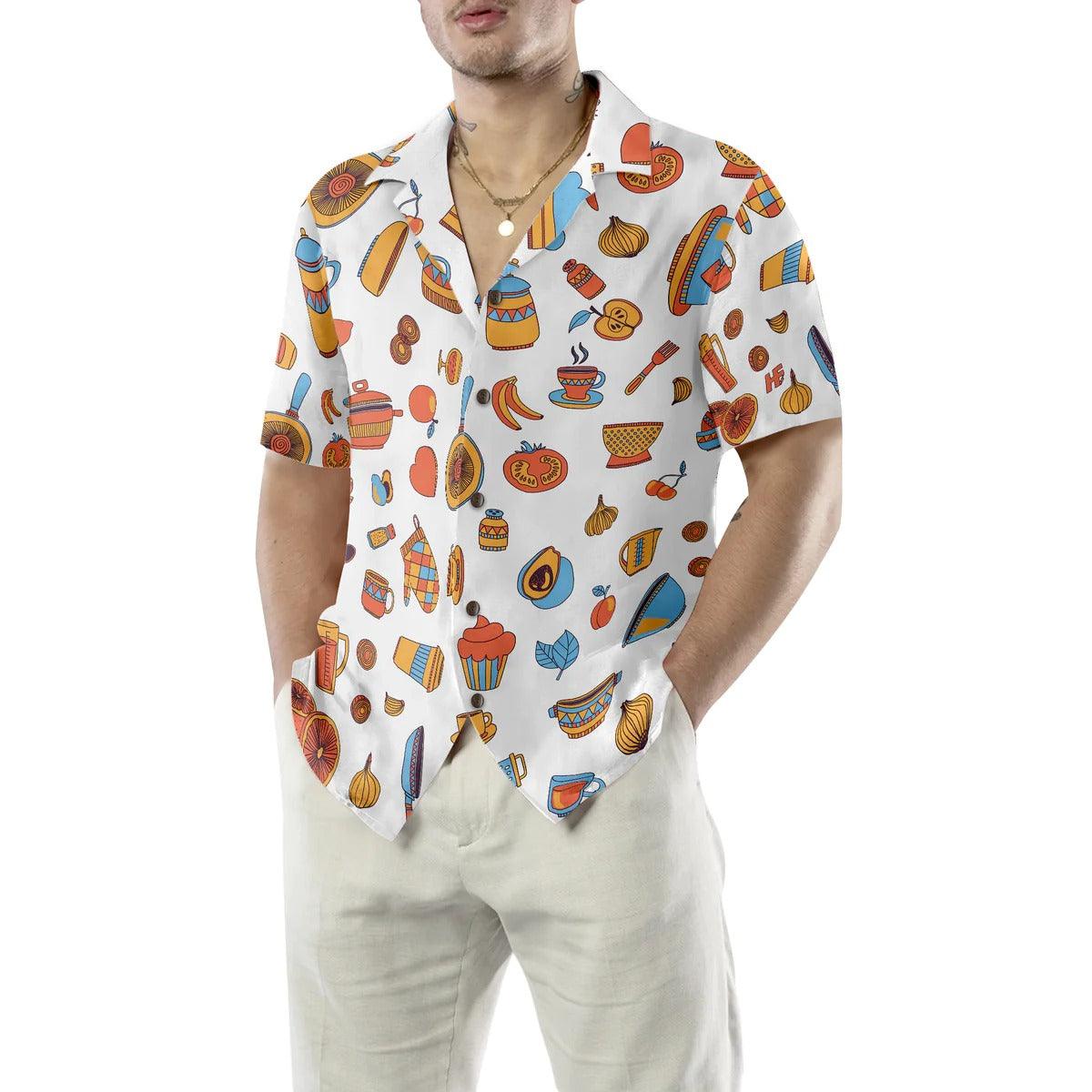 Cooking Aloha Hawaiian Shirt, Cooking Seamless Pattern Aloha Shirt, Cooking Hawaiian Shirt For Summer - Perfect Gift For Men, Women, Friend, Family - Image 4