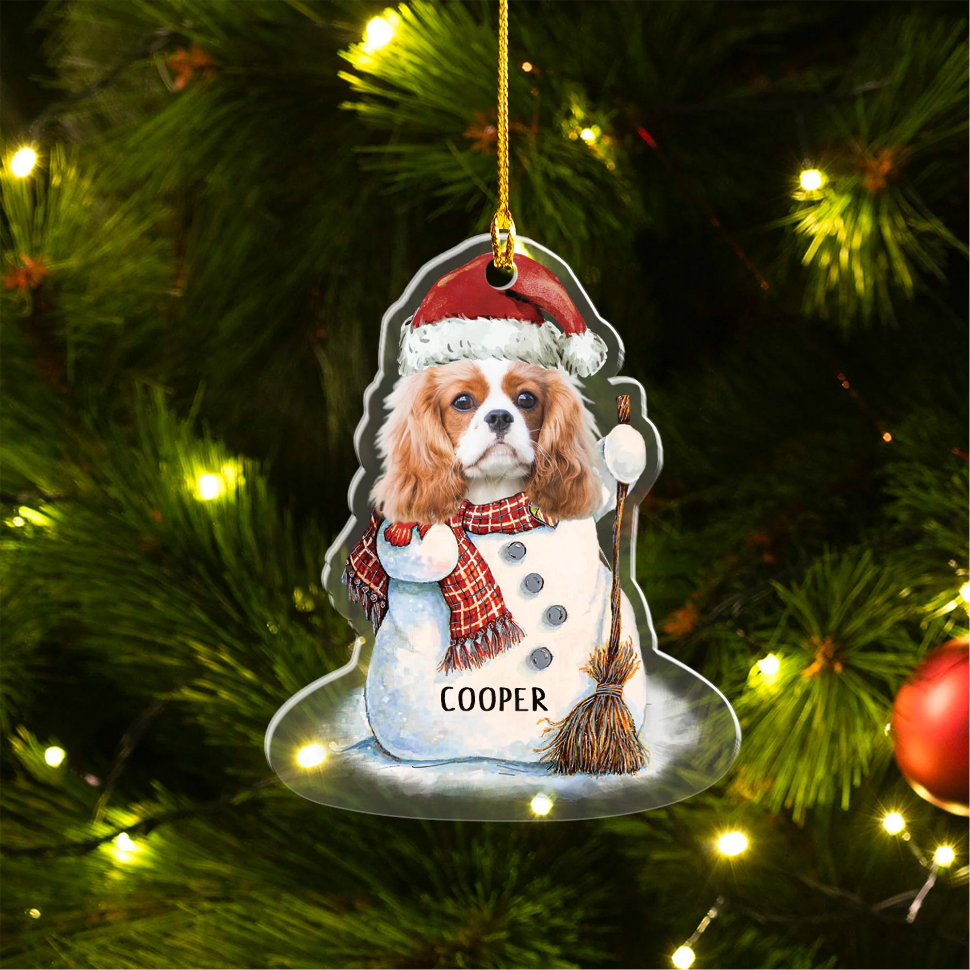 Personalized Cavalier King Charles Spanie Acrylic Ornament, Christmas Funny Dog Acrylic Ornament, Let It Snow Personalized Acrylic Ornament - Gift For Dog Lovers, Friend, Family - Image 2