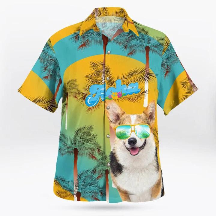 Corgi Aloha Hawaiian Shirt - Summer Beach Tropical Leaves Hawaiian Shirt For Summer - Perfect Gift For Dog Lovers Friend, Family - Image 2