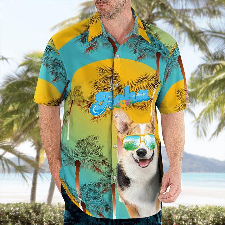 Corgi Aloha Hawaiian Shirt - Summer Beach Tropical Leaves Hawaiian Shirt For Summer - Perfect Gift For Dog Lovers Friend, Family - Image 3