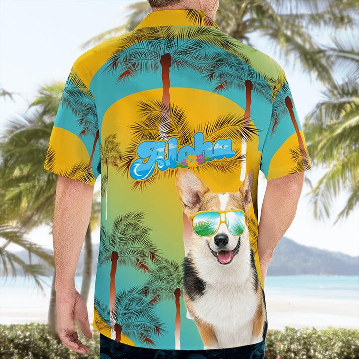 Corgi Aloha Hawaiian Shirt - Summer Beach Tropical Leaves Hawaiian Shirt For Summer - Perfect Gift For Dog Lovers Friend, Family - Image 4
