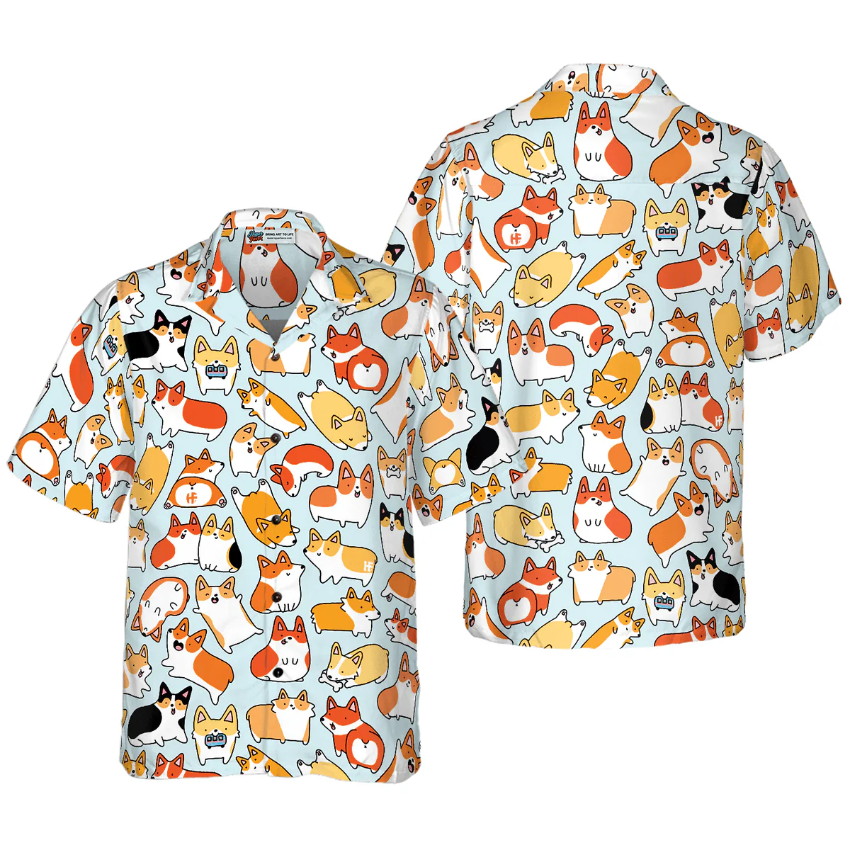 Corgi Hawaiian Shirt, Corgi World Aloha Shirt For Men - Perfect Gift For Corgi Lover, Husband, Boyfriend, Friend, Family