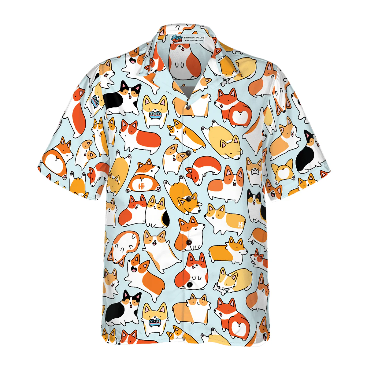 Corgi Hawaiian Shirt, Corgi World Aloha Shirt For Men - Perfect Gift For Corgi Lover, Husband, Boyfriend, Friend, Family - Image 2