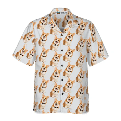 Corgi Hawaiian Shirt, Gentleman Corgi Aloha Shirt For Men - Perfect Gift For Corgi Lovers, Husband, Boyfriend, Friend, Family - Image 2